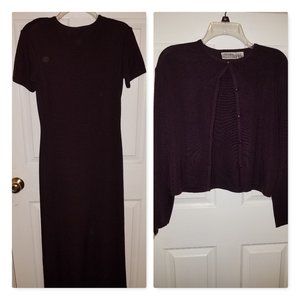 Unworn 2 pc  knit maxi dress/cardigan